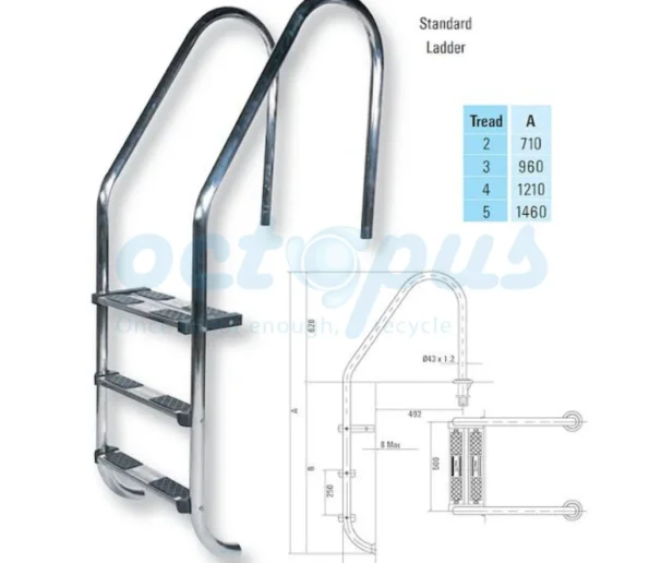 Octopus Swimming Pool SL Series Ladder 3 595x516